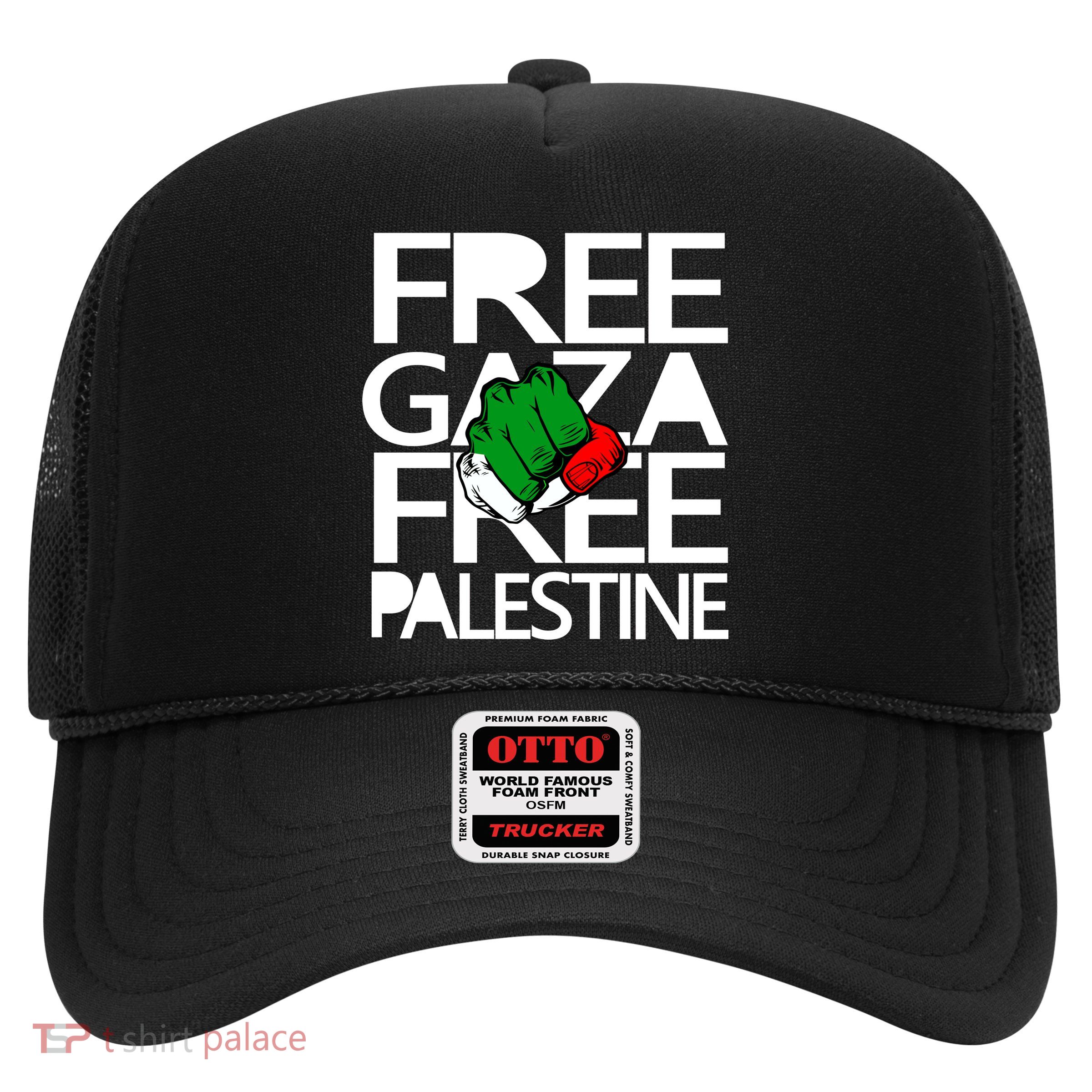 Free Gaza And Palestine Fist Trucker Hat