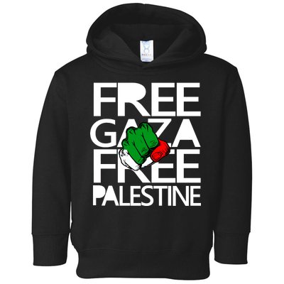 Free Gaza And Palestine Fist Toddler Hoodie