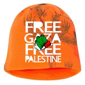 Free Gaza And Palestine Fist Kati - Camo Knit Beanie