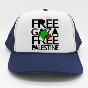 Free Gaza And Palestine Fist Trucker Hat