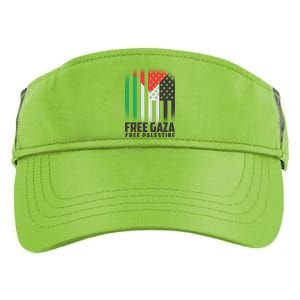 Free Gaza Free Palestine US Palestine Flag colors Adult Drive Performance Visor