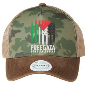 Free Gaza Free Palestine US Palestine Flag colors Legacy Tie Dye Trucker Hat