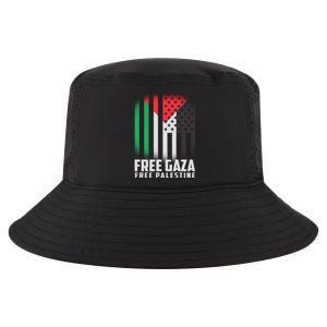 Free Gaza Free Palestine US Palestine Flag colors Cool Comfort Performance Bucket Hat