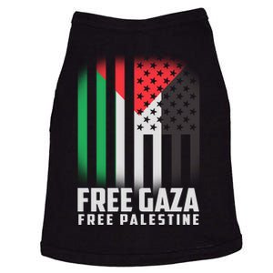 Free Gaza Free Palestine US Palestine Flag colors Doggie Tank