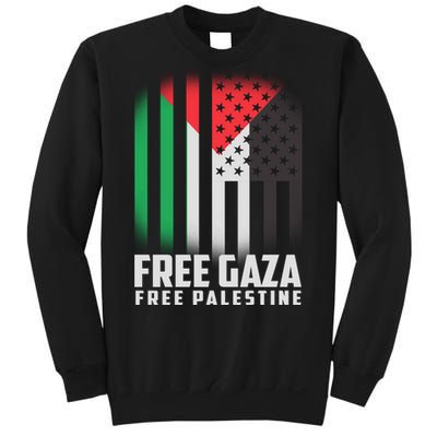 Free Gaza Free Palestine US Palestine Flag colors Sweatshirt