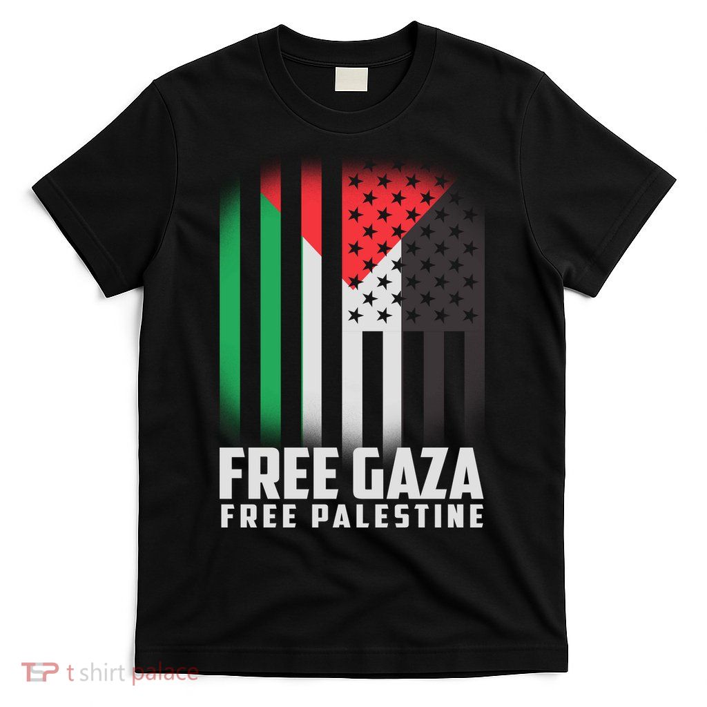 Free Gaza Free Palestine US Palestine Flag colors T-Shirt