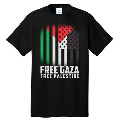 Free Gaza Free Palestine US Palestine Flag colors Tall T-Shirt