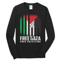 Free Gaza Free Palestine US Palestine Flag colors Tall Long Sleeve T-Shirt