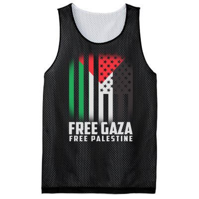 Free Gaza Free Palestine US Palestine Flag colors Mesh Reversible Basketball Jersey Tank