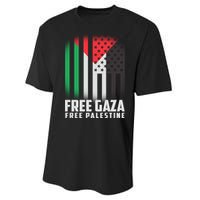 Free Gaza Free Palestine US Palestine Flag colors Performance Sprint T-Shirt