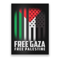 Free Gaza Free Palestine US Palestine Flag colors Poster