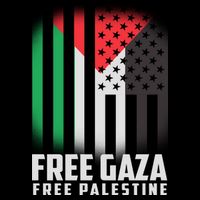 Free Gaza Free Palestine US Palestine Flag colors Poster