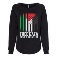 Free Gaza Free Palestine US Palestine Flag colors Womens California Wash Sweatshirt