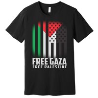 Free Gaza Free Palestine US Palestine Flag colors Premium T-Shirt