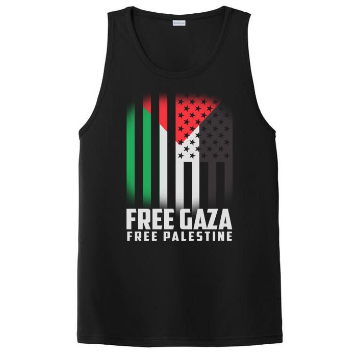 Free Gaza Free Palestine US Palestine Flag colors PosiCharge Competitor Tank