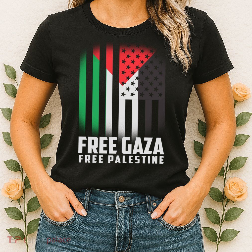 Free Gaza Free Palestine US Palestine Flag colors Women's T-Shirt