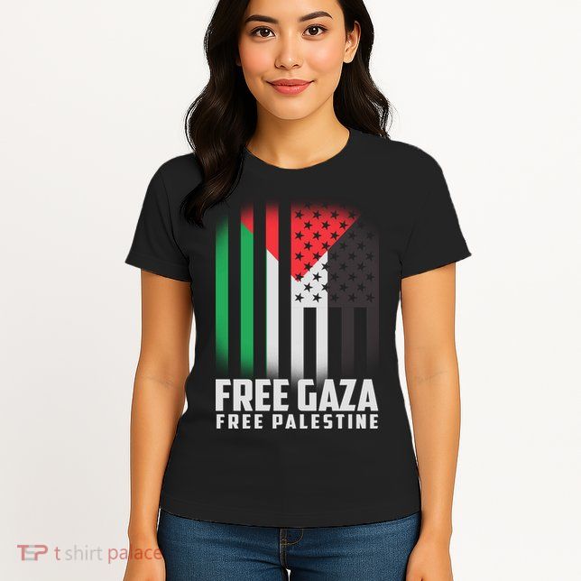 Free Gaza Free Palestine US Palestine Flag colors Women's T-Shirt