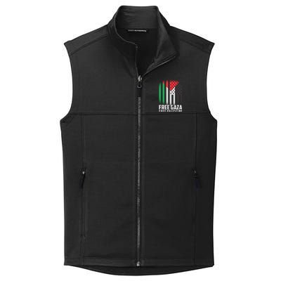 Free Gaza Free Palestine US Palestine Flag colors Collective Smooth Fleece Vest