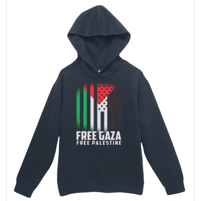 Free Gaza Free Palestine US Palestine Flag colors Urban Pullover Hoodie