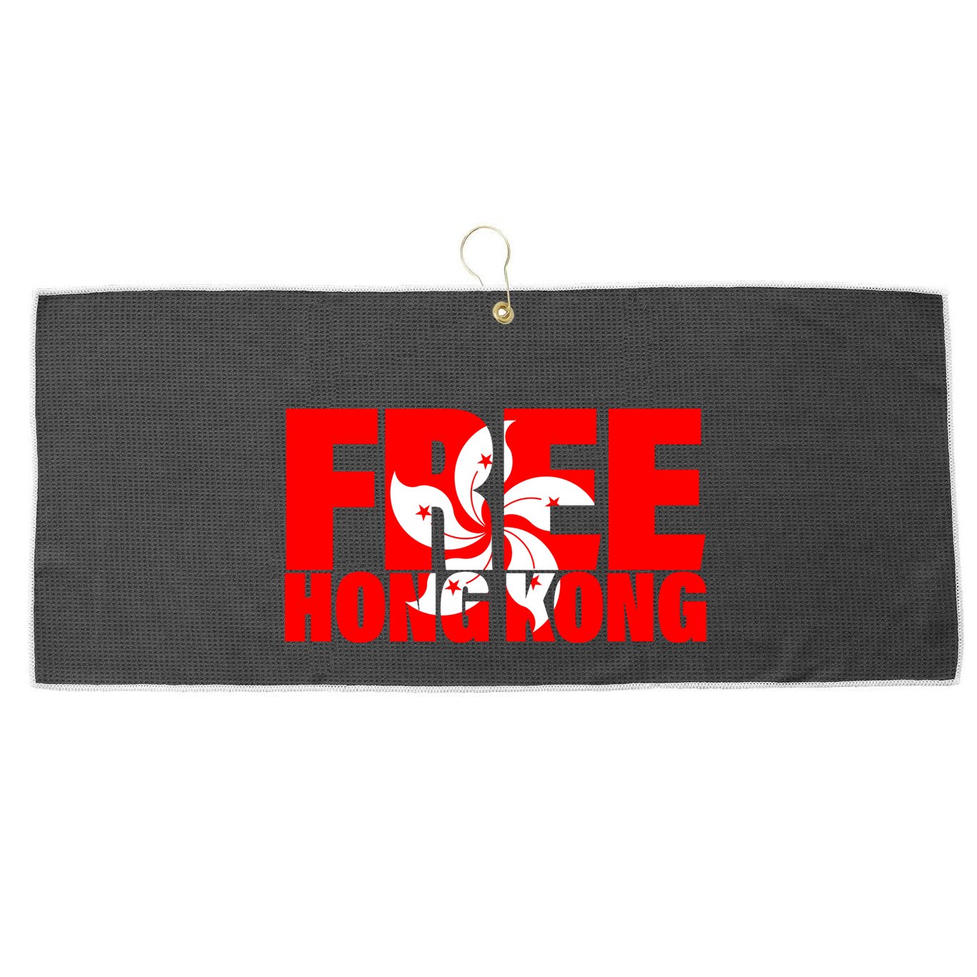 Free Hong Kong Large Microfiber Waffle Golf Towel