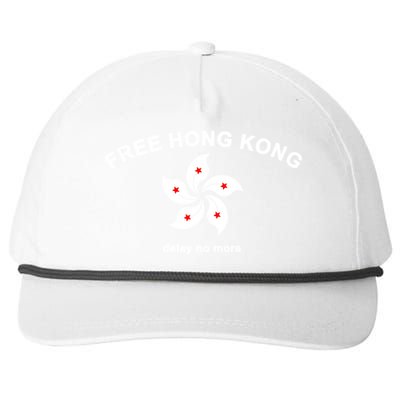 Free Hong Kong Delay No More Snapback Five-Panel Rope Hat