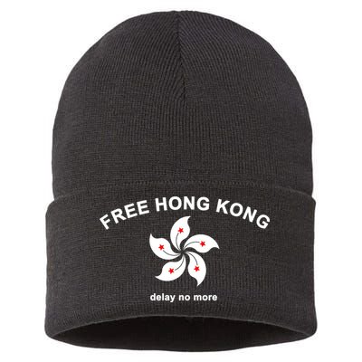 Free Hong Kong Delay No More Sustainable Knit Beanie