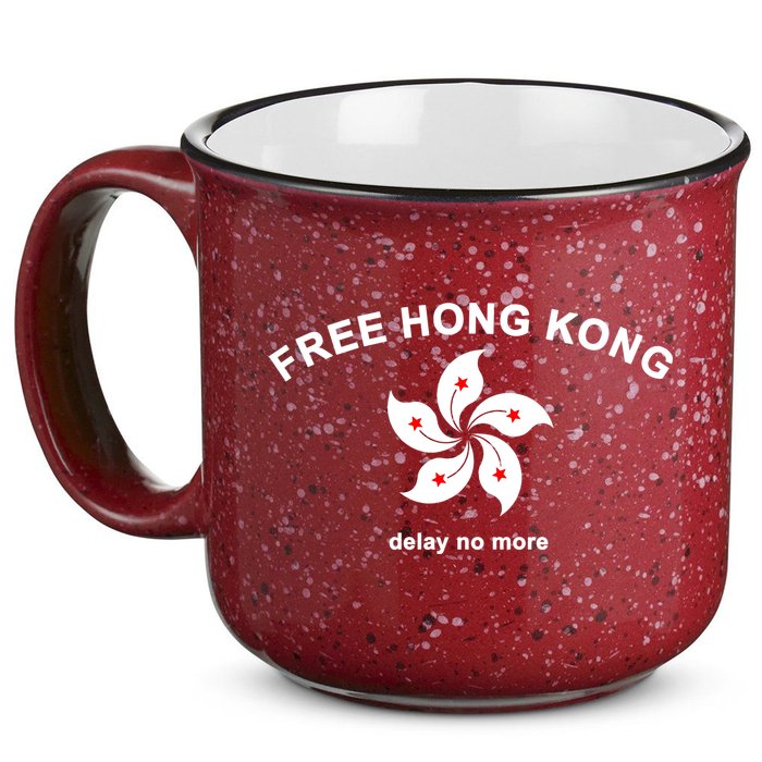 Free Hong Kong Delay No More 15oz Campfire Ceramic Mug