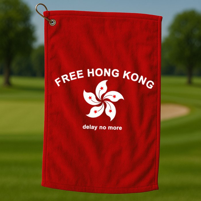 Free Hong Kong Delay No More Golf Towel