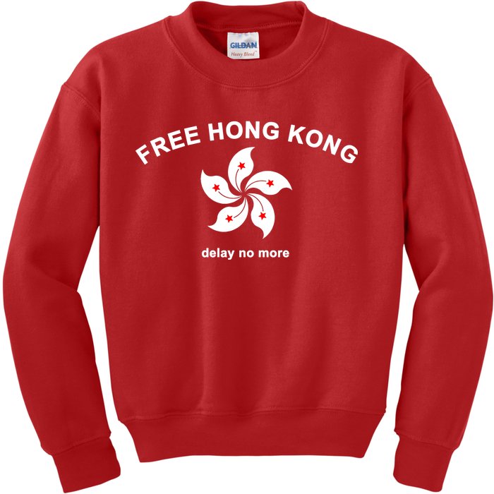 Free Hong Kong Delay No More Kids Sweatshirt