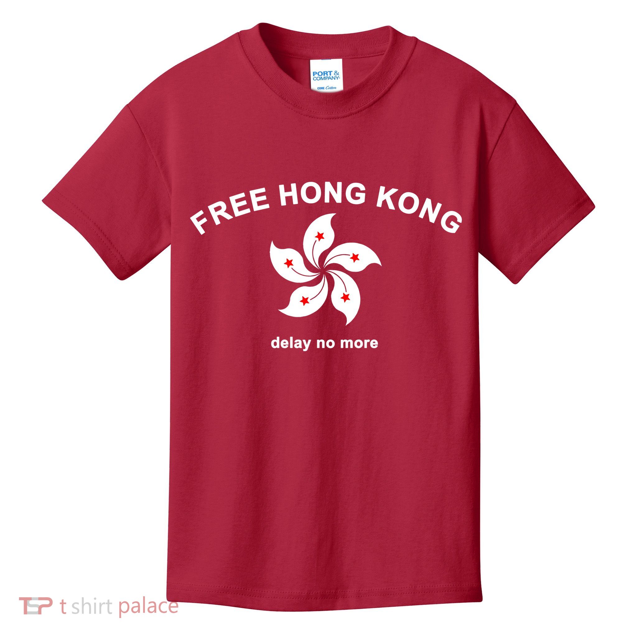 Free Hong Kong Delay No More Kids T-Shirt