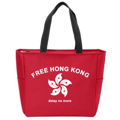 Free Hong Kong Delay No More Zip Tote Bag