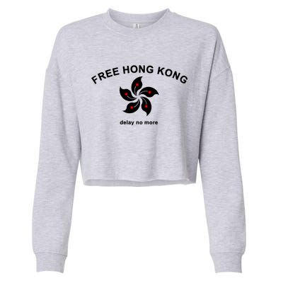 Free Hong Kong Delay No More Cropped Pullover Crew