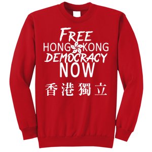 Free Hong Kong Democracy Now HK Independence Flag Sweatshirt