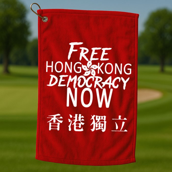 Free Hong Kong Democracy Now HK Independence Flag Golf Towel