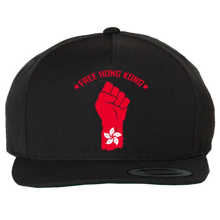 Free Hong Kong Fist Wool Snapback Cap