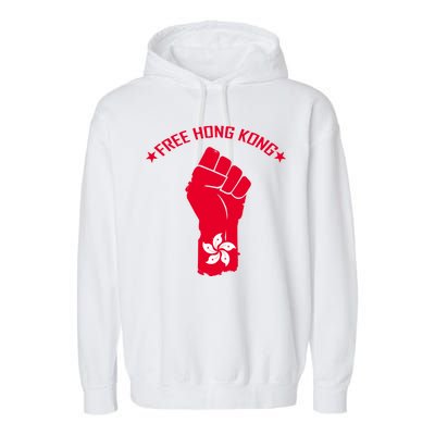 Free Hong Kong Fist Garment-Dyed Fleece Hoodie