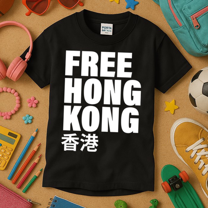 Free Hong Kong For Democracy Now Kids T-Shirt