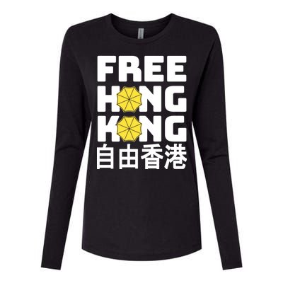 Free-Hong-Kong Support HK Womens Cotton Relaxed Long Sleeve T-Shirt