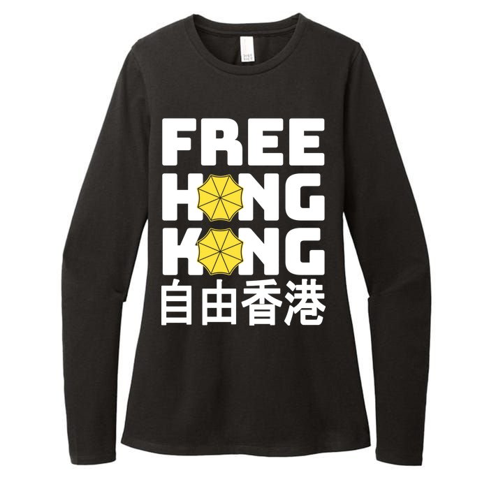 Free-Hong-Kong Support HK Womens CVC Long Sleeve Shirt