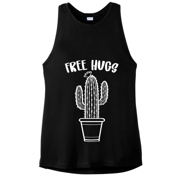 Free Hugs Cactus Ladies PosiCharge Tri-Blend Wicking Tank