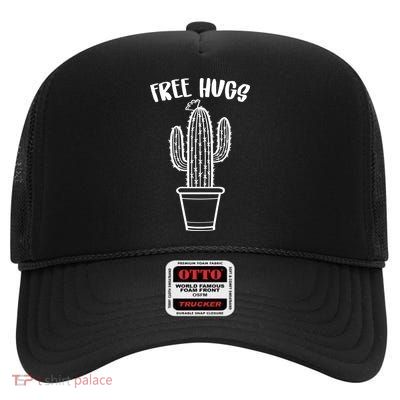 Free Hugs Cactus High Crown Mesh Back Trucker Hat