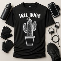 Free Hugs Cactus Cooling Performance Crew T-Shirt