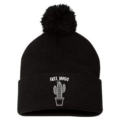 Free Hugs Cactus Pom Pom 12in Knit Beanie