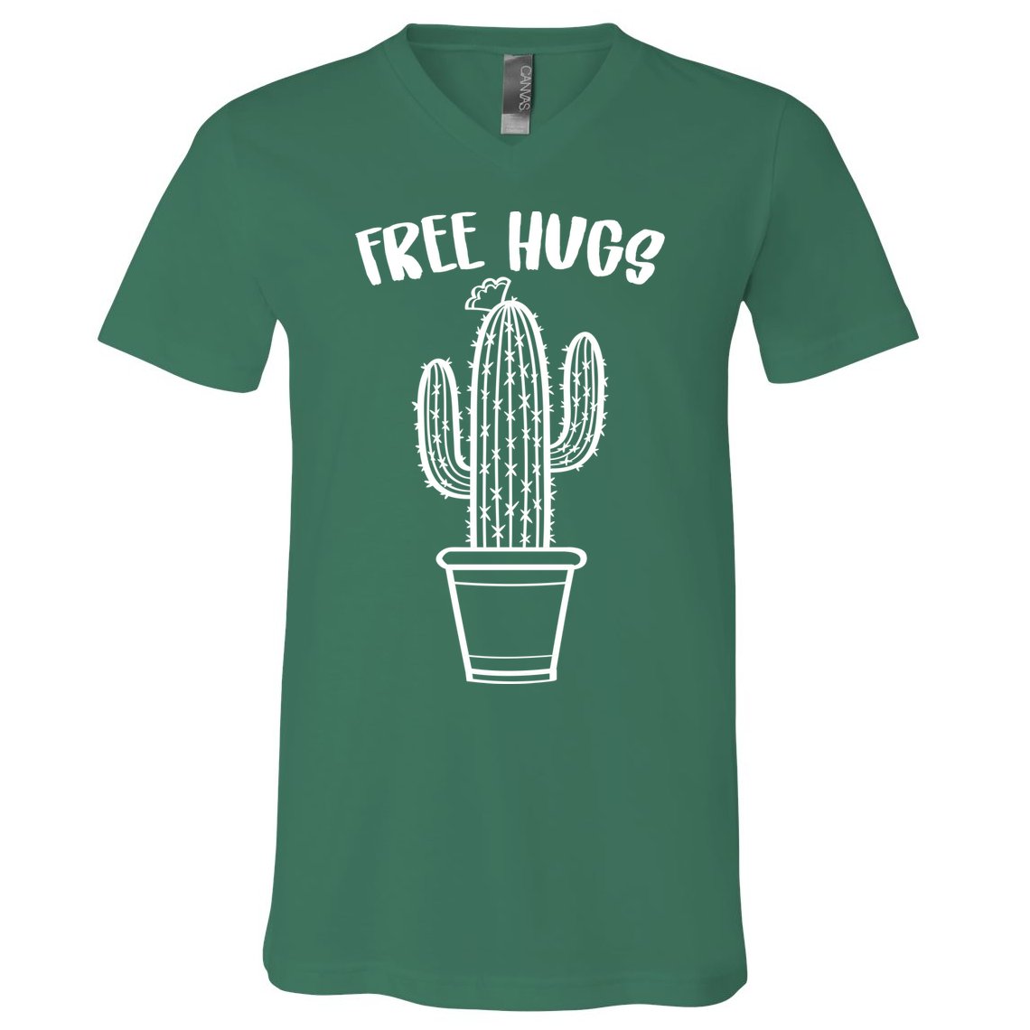 Free Hugs Cactus V-Neck T-Shirt