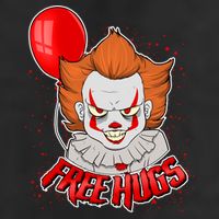 Free Hugs Scary Clown Funny Cool Comfort Performance Bucket Hat