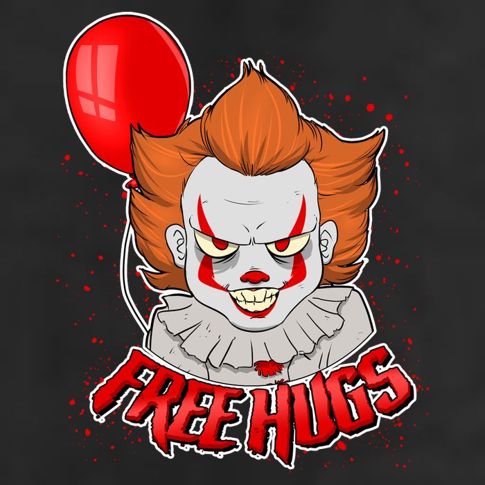 Free Hugs Scary Clown Funny Cool Comfort Performance Bucket Hat