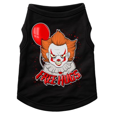 Free Hugs Scary Clown Funny Doggie Tank