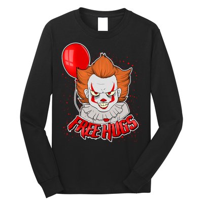 Free Hugs Scary Clown Funny Long Sleeve Shirt