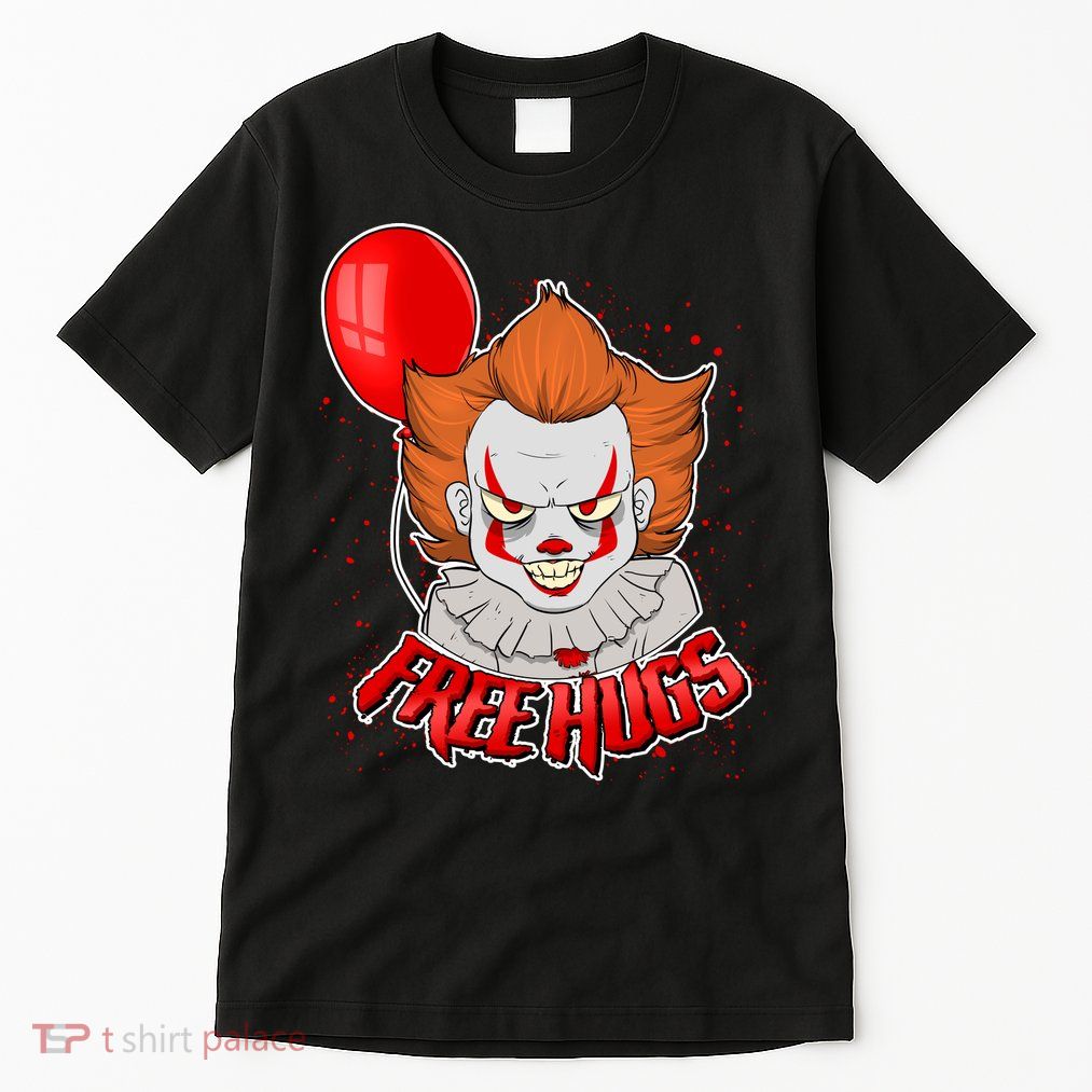 Free Hugs Scary Clown Funny Tall T-Shirt