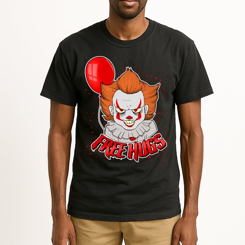 Free Hugs Scary Clown Funny Tall T-Shirt